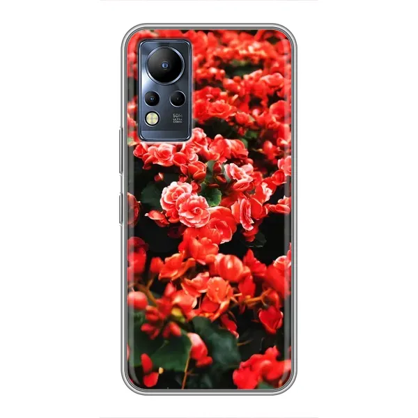 Чохол з принтом «Квіти червоні» для Infinix Note 11 Pro