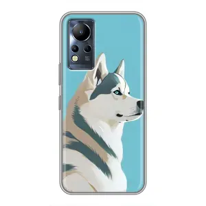 Чохол з Хаскі Infinix Note 11 Pro - (AlphaPrint) (Хаскі арт)