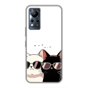 Чохол з принтом «Коти в окулярах» для Infinix Note 11 Pro