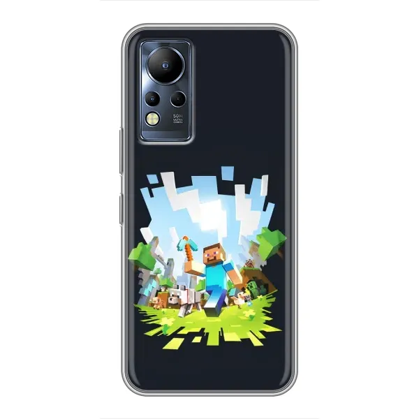 Чохол з принтом «персонажі Minecraft» для Infinix Note 11 Pro