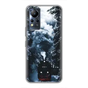 Новорічні, Святкові Чохли для Infinix Note 11 Pro - 2024 год (Зимовий потяг)