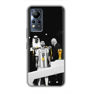 Чехлы для Infinix Note 11 (Leo чемпион) (AlphaPrint) (Месси в накидке)