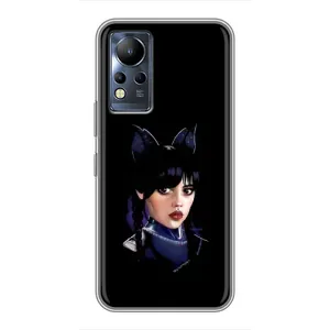 Чехлы Венсдей на Infinix Note 11 Уэнсдей (AlphaPrint) (серьезная Уэнздей)