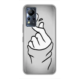 Чохол з принтом для Infinix Note 11 (AlphaPrint - Знак сердечка) (Значок Love)