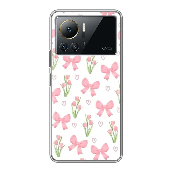 Чехол с принтом «Банты и цветы» для Infinix Note 12 2023 Чехол с принтом «Банты и цветы» для Infinix Note 12 2023