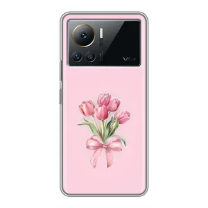 Чехол с розовым рисунком для Infinix Note 12 2023 (Букет цветов)