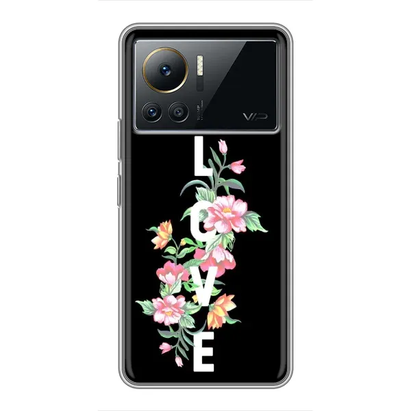 Чехол с принтом «Цветы LOVE» для Infinix Note 12 2023 Чехол с принтом «Цветы LOVE» для Infinix Note 12 2023