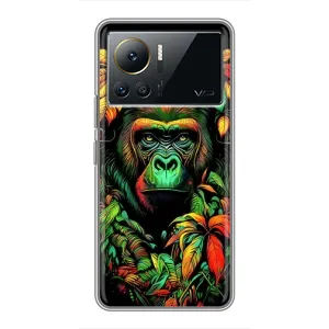 Чохол з Мавпами Infinix Note 12 2023 - (AlphaPrint) (Мавпа в квітах)