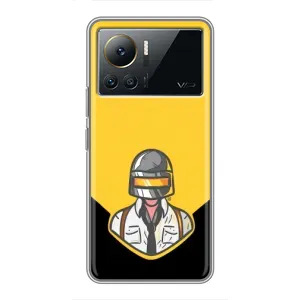 Чехол PUBG для Инфиникс Нот 12 (2023) (AlphaPrint) (Пабг в шлеме)