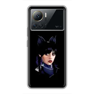 Чехлы Венсдей на Infinix Note 12 2023 Уэнсдей (AlphaPrint) (серьезная Уэнздей)