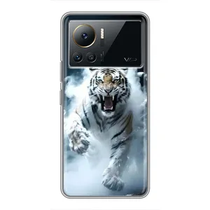 Чохол з картинкою 'Хижаки' для Infinix Note 12 2023 (Білий тигр у диму)