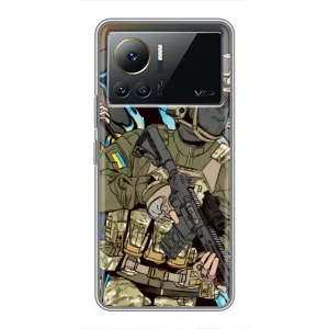 Чехлы с картинкой ЗСУ для Infinix Note 12 2023 (AlphaPrint) (Воин ВСУ)