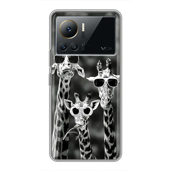 Чехол с принтом «Жирафы в очках» для Infinix Note 12 2023 Чехол с принтом «Жирафы в очках» для Infinix Note 12 2023