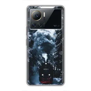 Новорічні, Святкові Чохли для Infinix Note 12 2023 - 2024 год (Зимовий потяг)