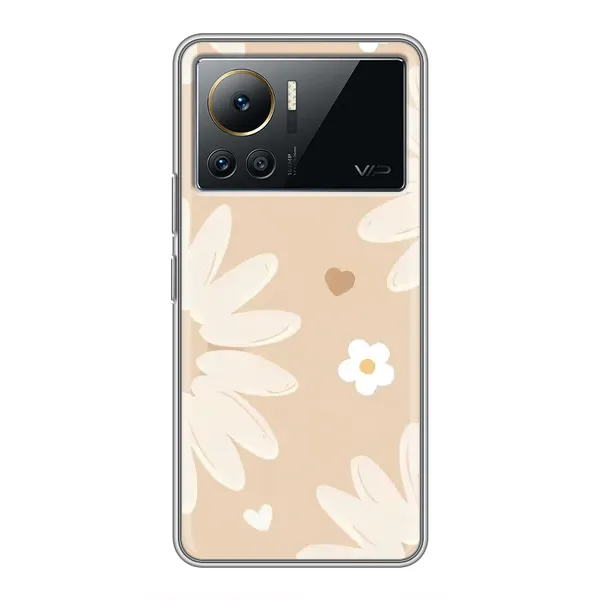 Чехол с принтом «Бежевые цветы» для Infinix Note 12 Pro (4G)
