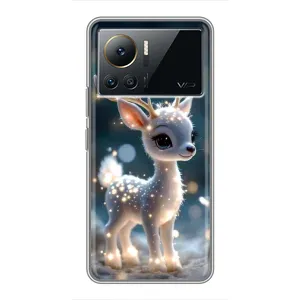Яркий чехол для Infinix Note 12 Pro (4G) с Зимними Оленятами (Блестящий олененок)