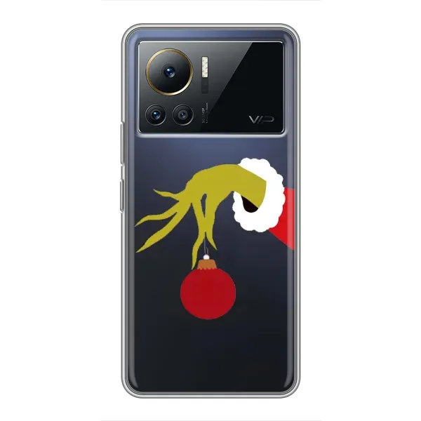 Чехол с принтом «Гринч с игрушкой» для Infinix Note 12 Pro (4G)