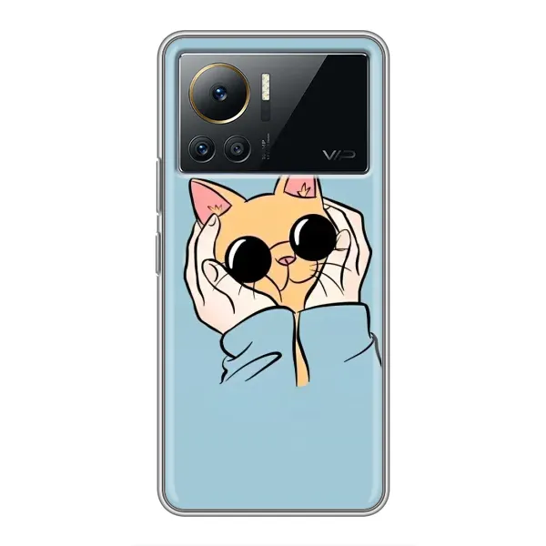 Чехол с принтом «Котик в очках» для Infinix Note 12 Pro (4G)