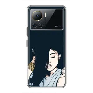 Чехол с печатью для Infinix Note 12 Pro (4G) - (Мода) (AlphaPrint) (Красивая девочка)