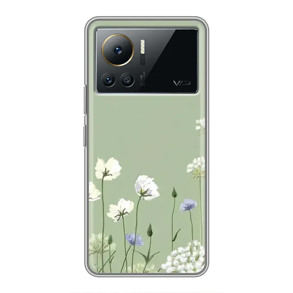 Чехол с принтом «Цветы на зеленом» для Infinix Note 12 Pro (4G)