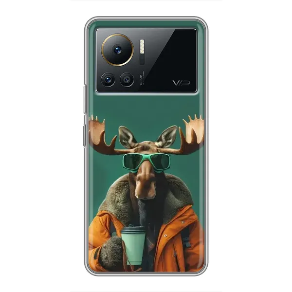 Чехол с принтом «Лось с кофе» для Infinix Note 12 Pro (4G) Чехол с принтом «Лось с кофе» для Infinix Note 12 Pro (4G)
