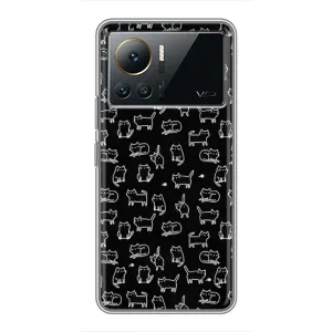 Чохол з принтом для Infinix Note 12 Pro (4G) (AlphaPrint) Модні коти (Маленькі котики)