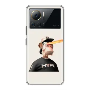 Чехлы с Обезьянами NFT для Infinix Note 12 Pro (4G) (AlphaPrint) (обезьяна NFT в очках)