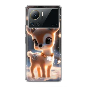 Яркий чехол для Infinix Note 12 Pro (4G) с Зимними Оленятами (Олененок)