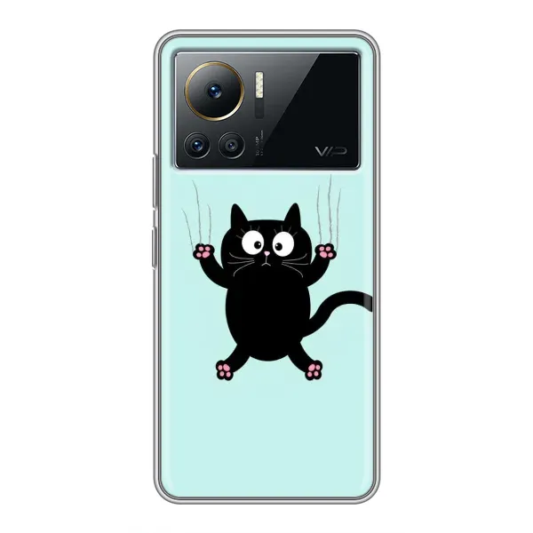 Чехол с принтом «Падающий кот» для Infinix Note 12 Pro (4G)