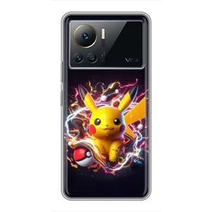 Чехол с Пикачу на Infinix Note 12 Pro (4G) (Пикачу с мячом)