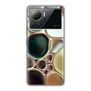 Мраморный чехол на Infinix Note 12 Pro (4G) (VPrint) (Радужный Мрамор)