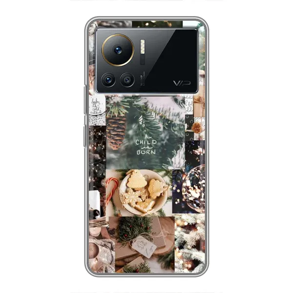 Чехол с принтом «Рождественский коллаж» для Infinix Note 12 Pro (4G)