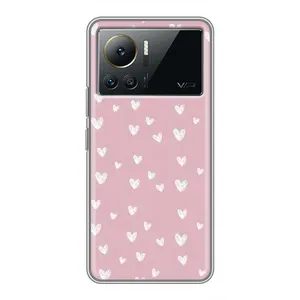Чохол з розовим принтом для Infinix Note 12 Pro (4G) (Сердечки на рожевому)