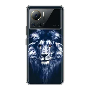 Чехол со Львом для Infinix Note 12 Pro (4G) (VPrint) (Синий Лев)
