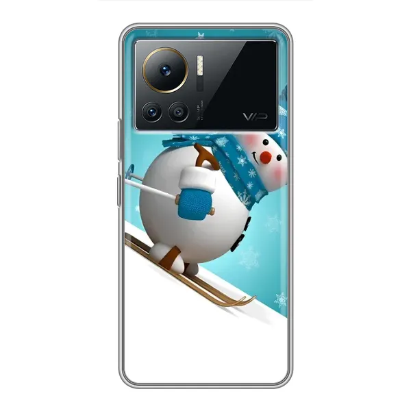 Чехол с принтом «Снеговик на лыжах» для Infinix Note 12 Pro (4G)