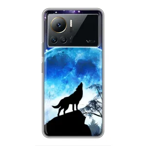 Защитные чехлы для Инфиникс Ноте 12 Про (4G) (AlphaPrint) (ХИТ продаж) ВОЛК (Волк на луну)