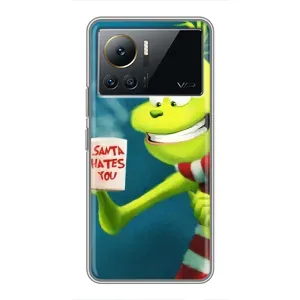 Рождественские Чехлы для Infinix Note 12 Pro (4G) (VPrint) (Зеленый Гринч)