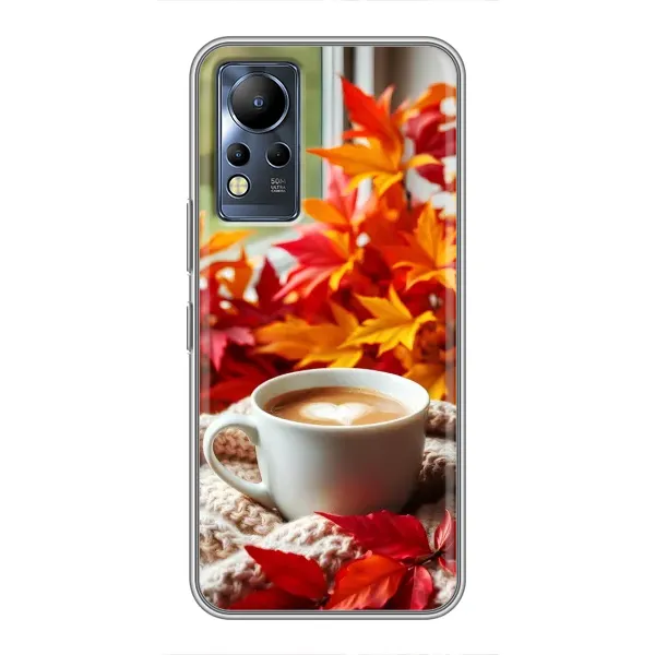 Чохол з принтом «Кава та листя» для Infinix Note 12 Чохол з принтом «Кава та листя» для Infinix Note 12