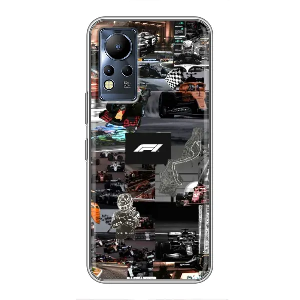 Чохол з принтом «Гоночний колаж Ф1» для Infinix Note 12