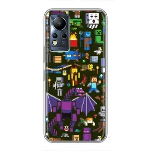 Чохол Майнкрафт на Infinix Note 12 (AlphaPrint) Minecraft (Колаж Майнкрафт)