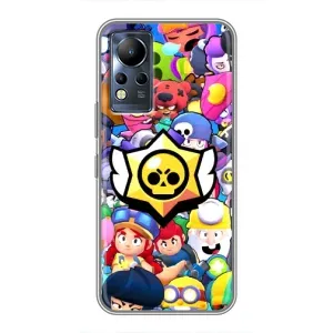 Чехол для Infinix Note 12 Бравл Старс (VPrint) (Лого Brawl Stars)