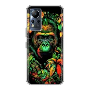 Чохол з Мавпами Infinix Note 12 - (AlphaPrint) (Мавпа в квітах)