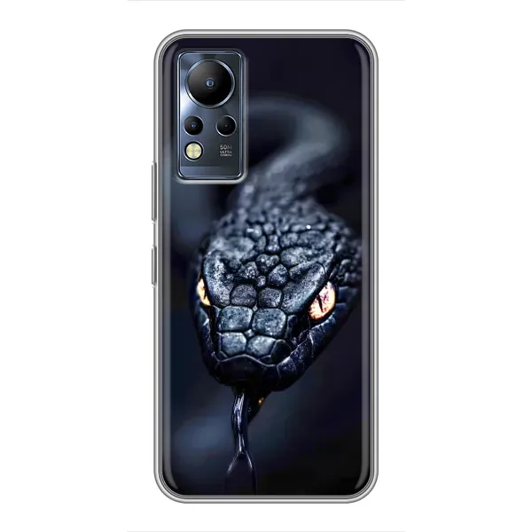 Чехол с принтом «Черная змея» для Infinix Note 12