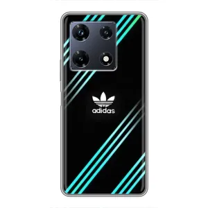Чохли Адидас для Infinix Note 30 Pro (AlphaPrint) (Адідас з полосами)