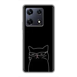 Чохол з малюнком кіт на Infinix Note 30 Pro (Байдужий кіт)