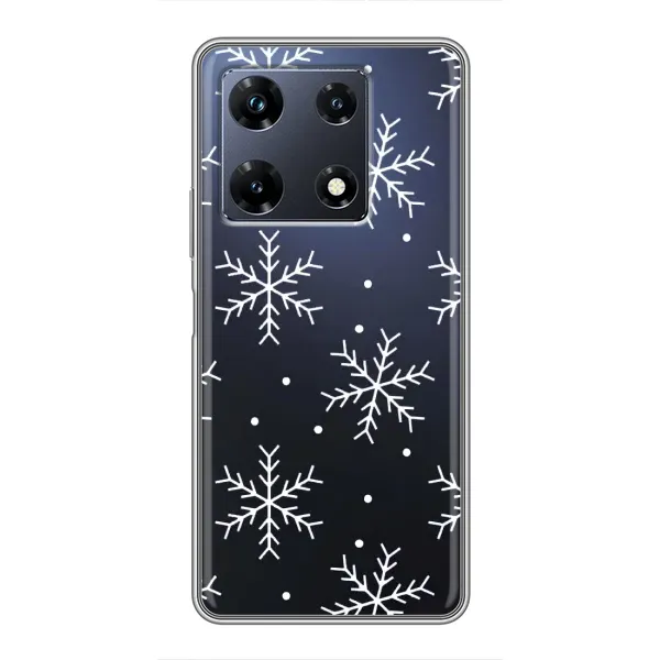 Чехол с принтом «Белые снежинки» для Infinix Note 30 Pro