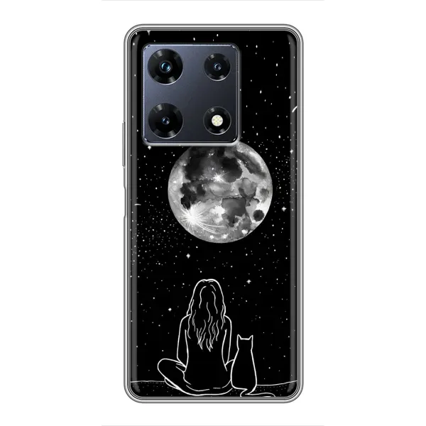 Чохол з принтом «Дівчина з котом» для Infinix Note 30 Pro