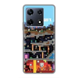 Чохол Майнкрафт на Infinix Note 30 Pro (AlphaPrint) Minecraft (фон Minecraft)