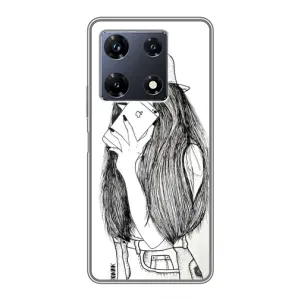 Чохол з друком для Infinix Note 30 Pro - (Мода) (AlphaPrint) (Фото дівчини)