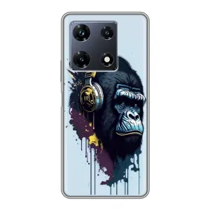 Чохол з Мавпами Infinix Note 30 Pro - (AlphaPrint) (Горила в навушниках)